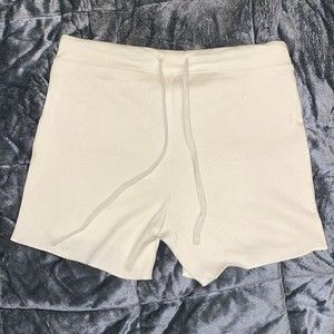 NEW SKIMS Cotton Rib Shorts in Bone Size Small